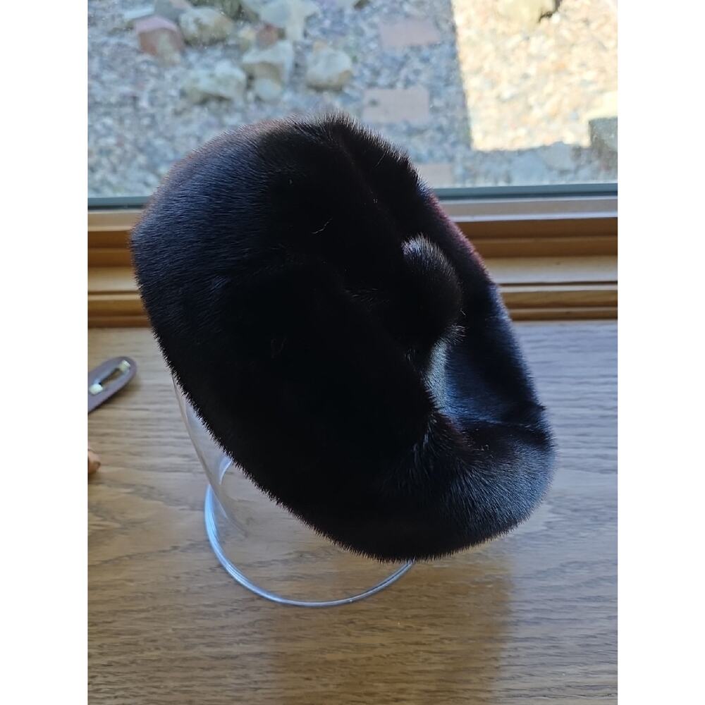 Black Faux Fur Pill Box Style Beret On Trend Luxury Vibes